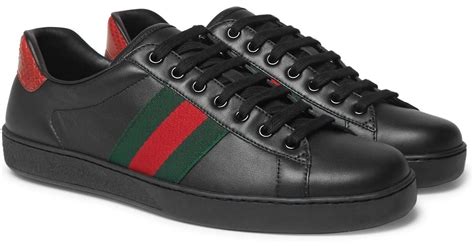 gucci sneakers with black jeans men|all black sneakers gucci men.